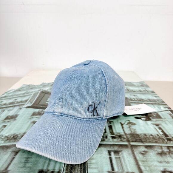 Calvin Klein 4G5006G460 Washed Denim Blue Embroidered Logo Baseball Cap main image 5